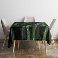 Hawaiian Quilt Tablecloth Pele Hair Hinahina Lei Black Version