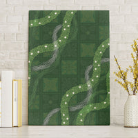 Hawaiian Quilt Canvas Wall Art Pele Hair Hinahina Lei Green Version