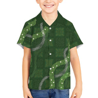 Hawaiian Quilt Hawaiian Shirt Pele Hair Hinahina Lei Green Version