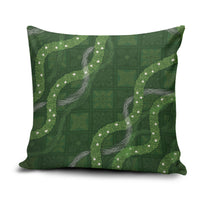 Hawaiian Quilt Pillow Cover Pele Hair Hinahina Lei Green Version