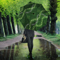 Hawaiian Quilt Umbrella Pele Hair Hinahina Lei Green Version