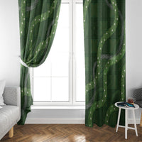 Hawaiian Quilt Window Curtain Pele Hair Hinahina Lei Green Version