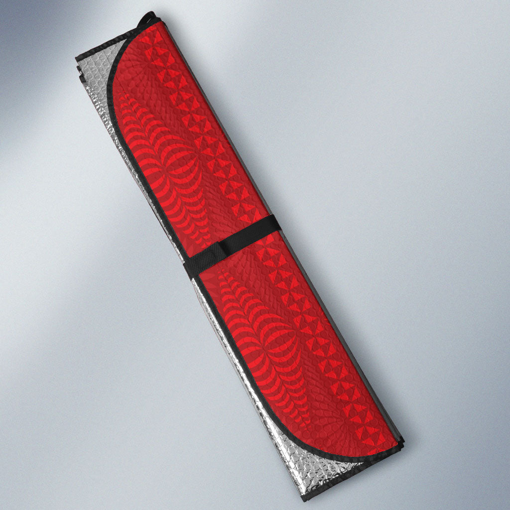 Tonga Language Week Auto Sun Shade Heilala Floral Red