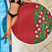 Tonga Language Week Beach Blanket Heilala Floral Red