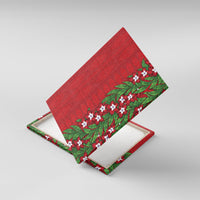 Tonga Language Week Canvas Wall Art Heilala Floral Red