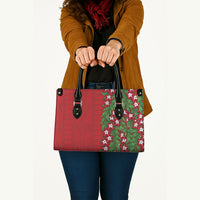 Tonga Language Week Leather Bag Heilala Floral Red