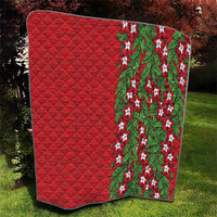Tonga Language Week Quilt Heilala Floral Red