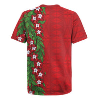 Tonga Language Week Rugby Jersey Heilala Floral Red