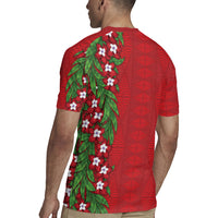 Tonga Language Week Rugby Jersey Heilala Floral Red