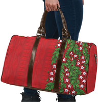 Tonga Language Week Travel Bag Heilala Floral Red