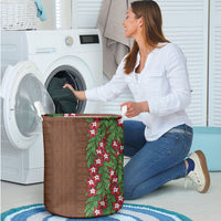 Tonga Language Week Laundry Basket Heilala Floral Brown
