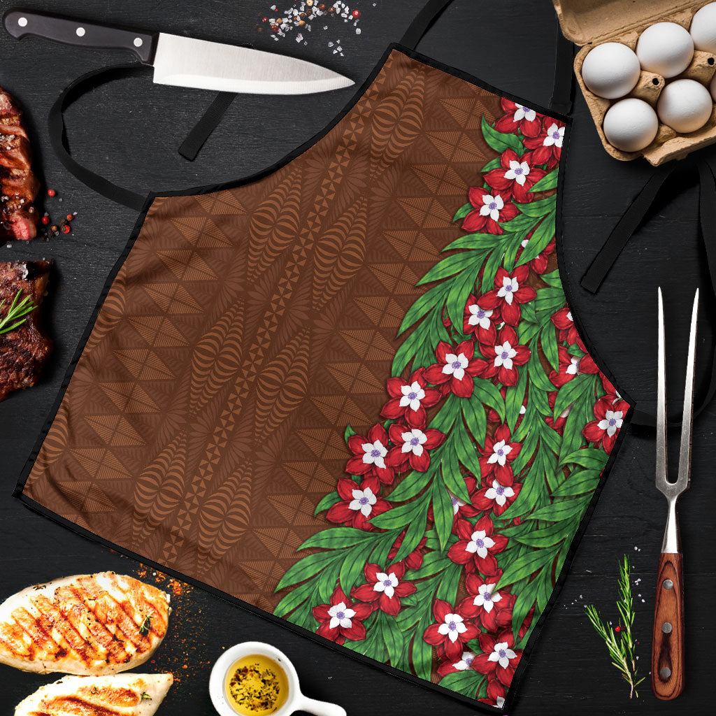 Tonga Language Week Apron Heilala Floral Brown
