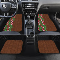 Tonga Language Week Car Mats Heilala Floral Brown