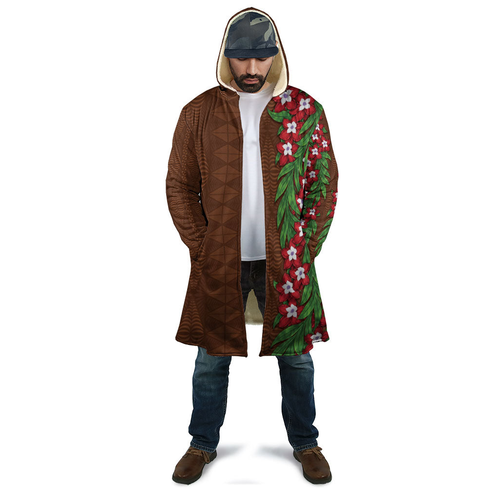 Tonga Language Week Cloak Heilala Floral Brown