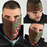Tonga Language Week Neck Gaiter Heilala Floral Brown