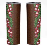 Tonga Language Week Skinny Tumbler Heilala Floral Brown