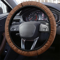 Tonga Language Week Steering Wheel Cover Heilala Floral Brown