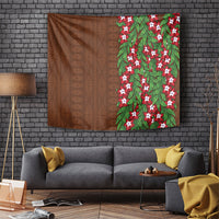 Tonga Language Week Tapestry Heilala Floral Brown