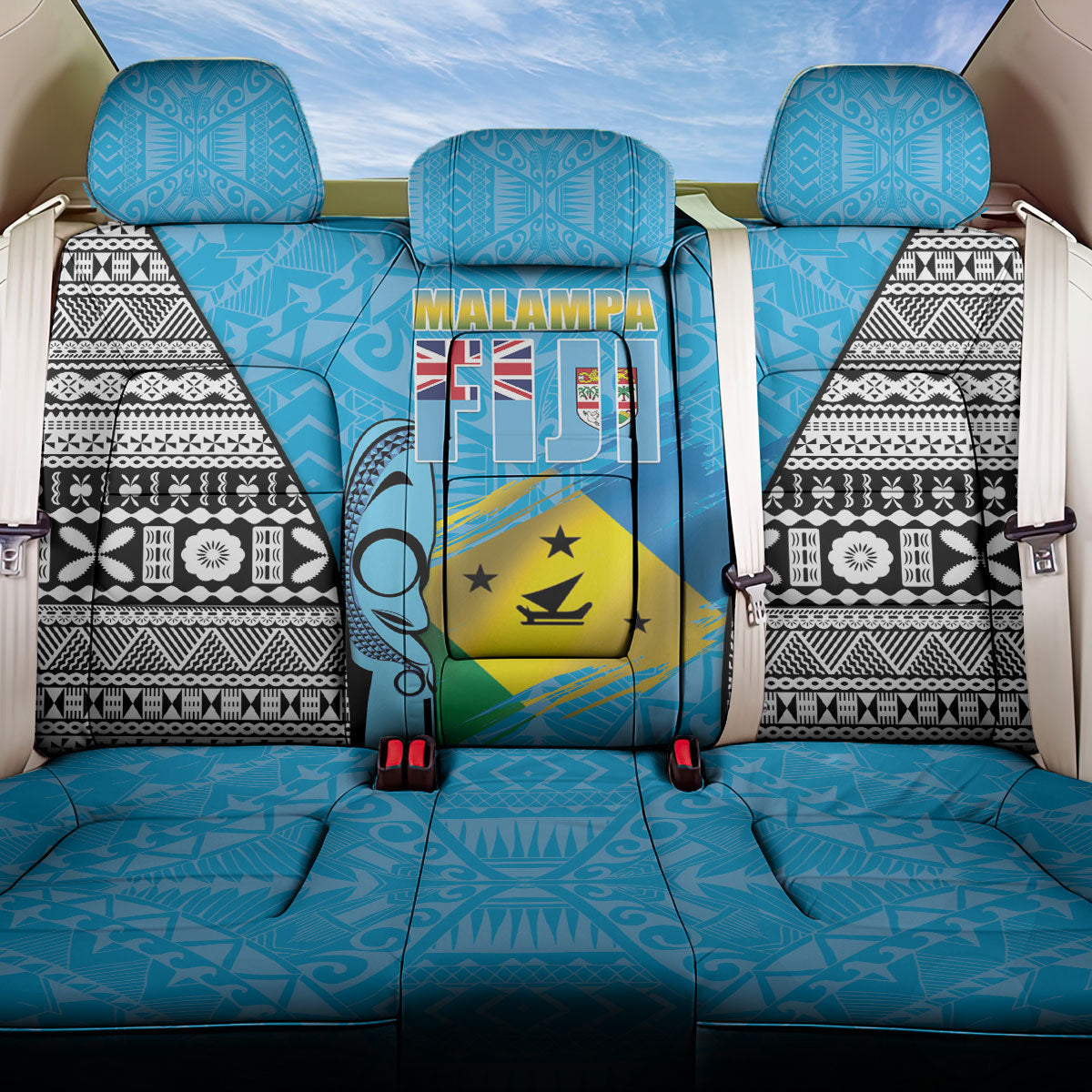 Malampa Fiji Day 2026 Back Car Seat Cover Unique Style