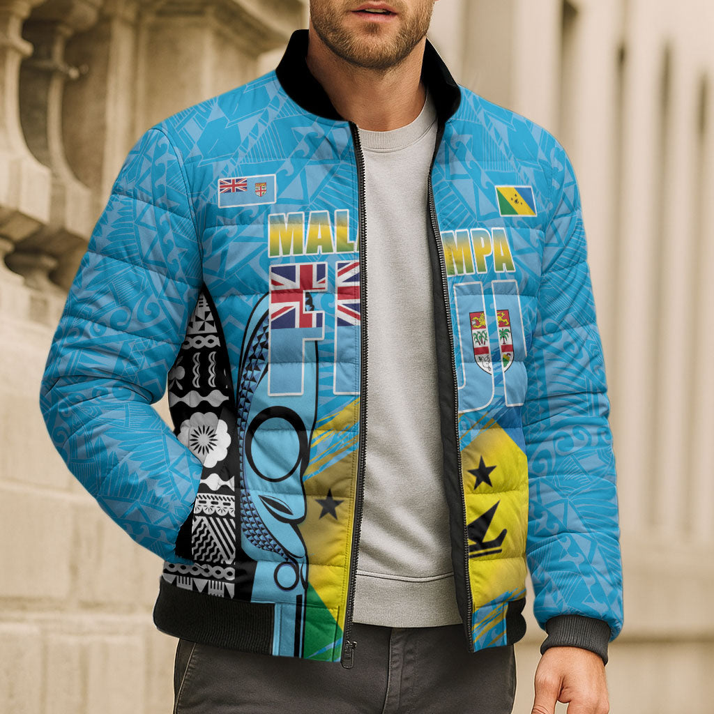 Personalised Malampa Fiji Day 2026 Bomber Puffer Jacket Unique Style