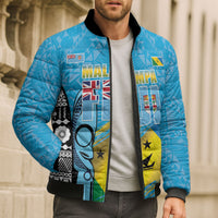 Personalised Malampa Fiji Day 2026 Bomber Puffer Jacket Unique Style