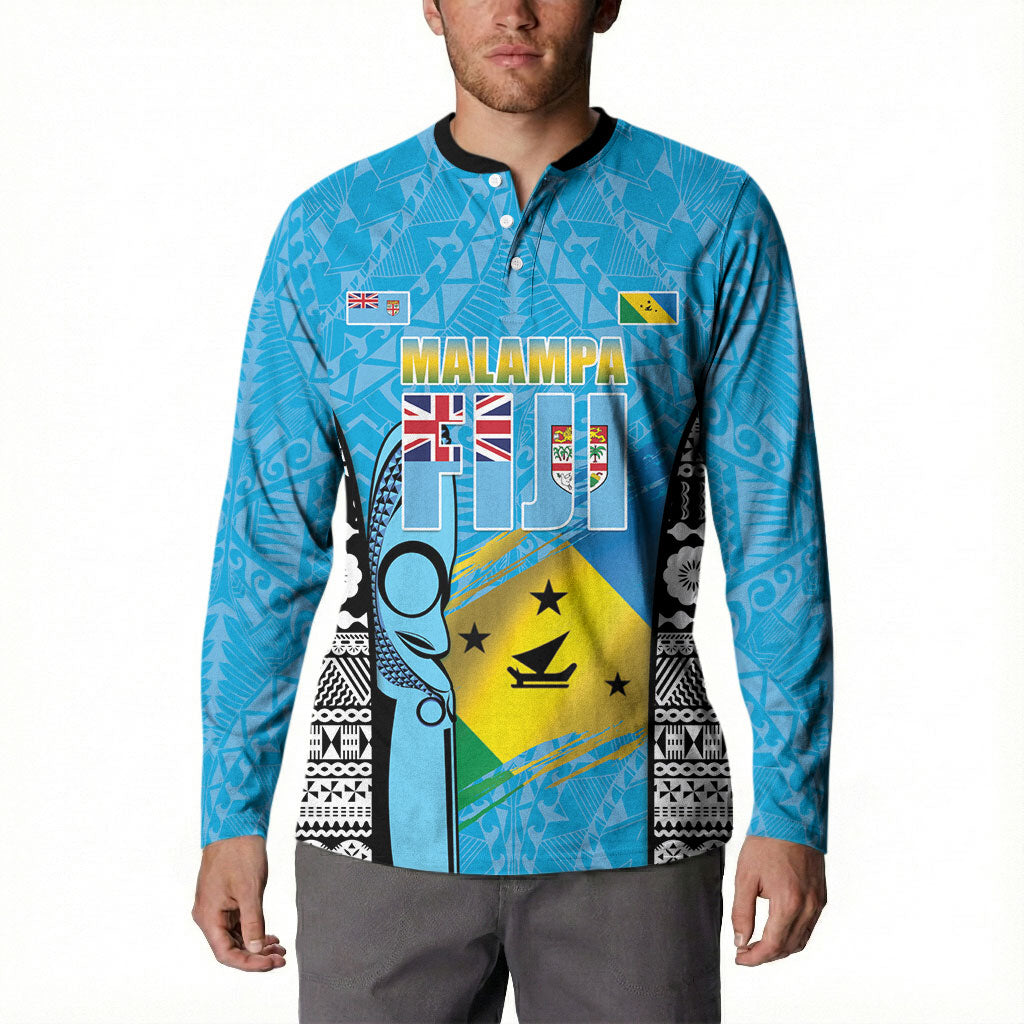 Personalised Malampa Fiji Day 2026 Button Sweatshirt Unique Style