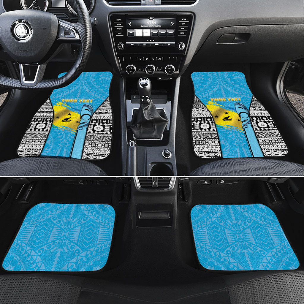 Personalised Malampa Fiji Day 2026 Car Mats Unique Style LT05 Set 4pcs Blue - Polynesian Pride