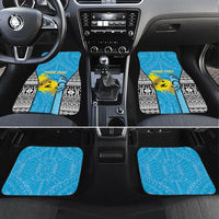 Personalised Malampa Fiji Day 2026 Car Mats Unique Style LT05 Set 4pcs Blue - Polynesian Pride