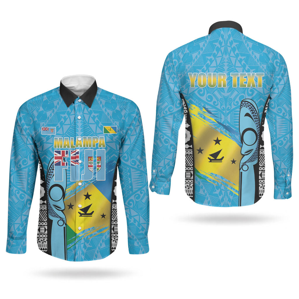 Personalised Malampa Fiji Day 2026 Couples Matching Long Sleeve Bodycon Dress and Long Sleeve Button Shirt Unique Style