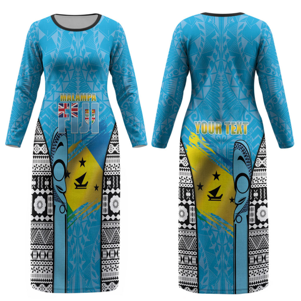 Personalised Malampa Fiji Day 2026 Couples Matching Long Sleeve Bodycon Dress and Long Sleeve Button Shirt Unique Style