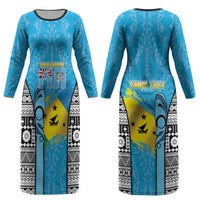 Personalised Malampa Fiji Day 2026 Couples Matching Long Sleeve Bodycon Dress and Long Sleeve Button Shirt Unique Style