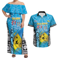 Personalised Malampa Fiji Day 2026 Couples Matching Off Shoulder Maxi Dress and Hawaiian Shirt Unique Style