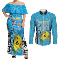 Personalised Malampa Fiji Day 2026 Couples Matching Off Shoulder Maxi Dress and Long Sleeve Button Shirt Unique Style