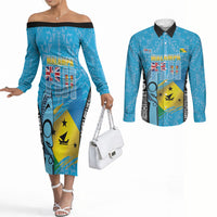 Personalised Malampa Fiji Day 2026 Couples Matching Off The Shoulder Long Sleeve Dress and Long Sleeve Button Shirt Unique Style