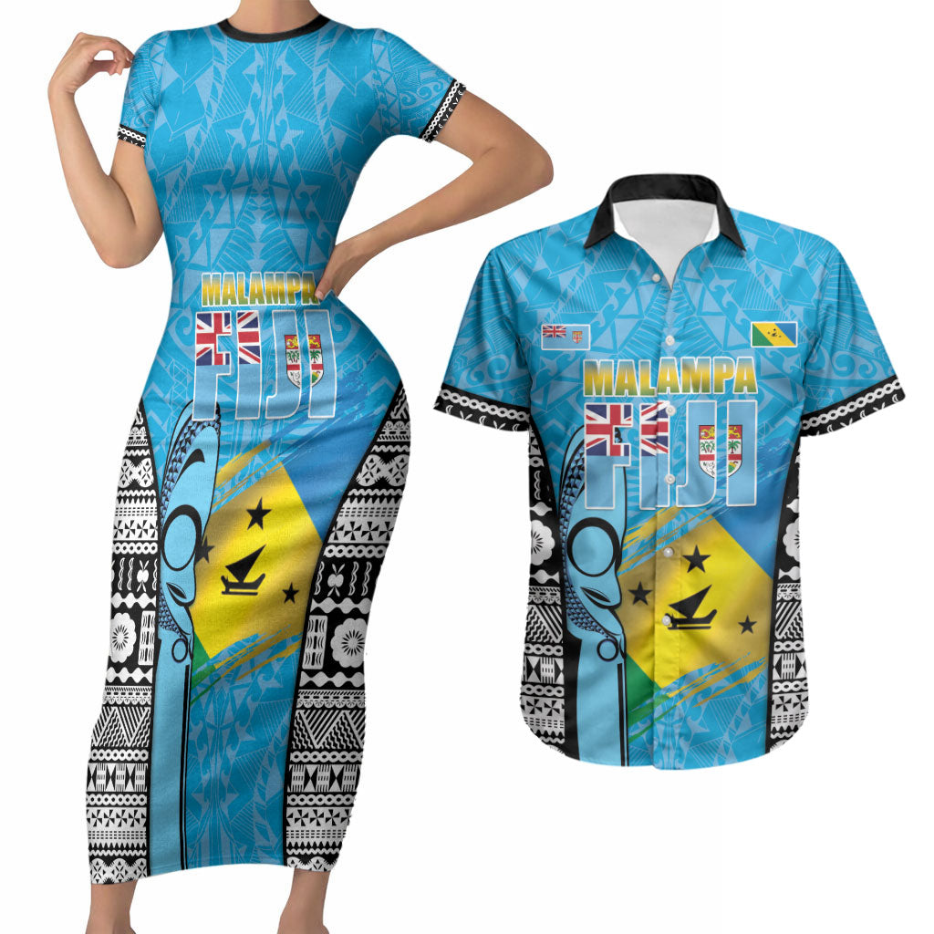 Personalised Malampa Fiji Day 2026 Couples Matching Short Sleeve Bodycon Dress and Hawaiian Shirt Unique Style