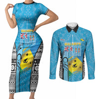 Personalised Malampa Fiji Day 2026 Couples Matching Short Sleeve Bodycon Dress and Long Sleeve Button Shirt Unique Style
