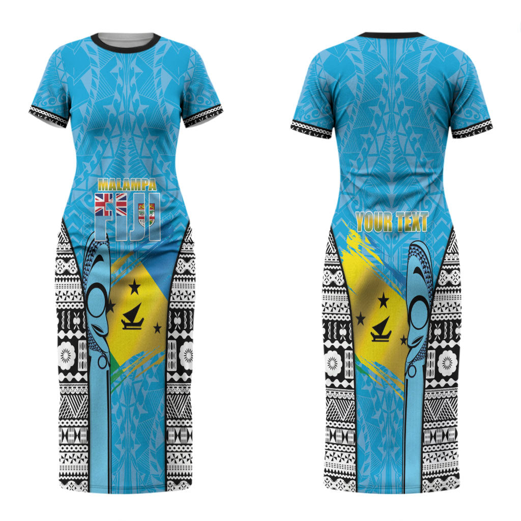 Personalised Malampa Fiji Day 2026 Couples Matching Short Sleeve Bodycon Dress and Long Sleeve Button Shirt Unique Style