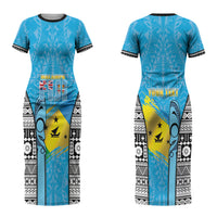 Personalised Malampa Fiji Day 2026 Couples Matching Short Sleeve Bodycon Dress and Long Sleeve Button Shirt Unique Style