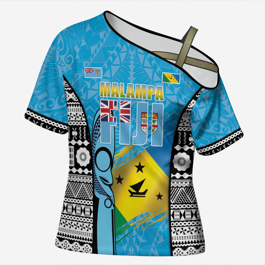 Personalised Malampa Fiji Day 2026 Cross Shoulder Shirt Unique Style