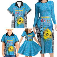 Personalised Malampa Fiji Day 2026 Family Matching Long Sleeve Bodycon Dress and Hawaiian Shirt Unique Style