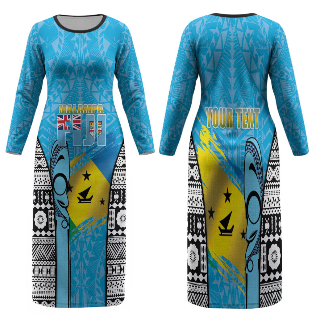 Personalised Malampa Fiji Day 2026 Family Matching Long Sleeve Bodycon Dress and Hawaiian Shirt Unique Style
