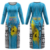 Personalised Malampa Fiji Day 2026 Family Matching Long Sleeve Bodycon Dress and Hawaiian Shirt Unique Style