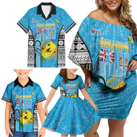 Personalised Malampa Fiji Day 2026 Family Matching Off Shoulder Short Dress and Hawaiian Shirt Unique Style