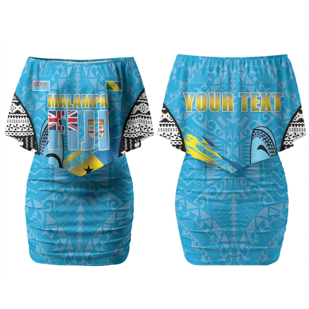 Personalised Malampa Fiji Day 2026 Family Matching Off Shoulder Short Dress and Hawaiian Shirt Unique Style