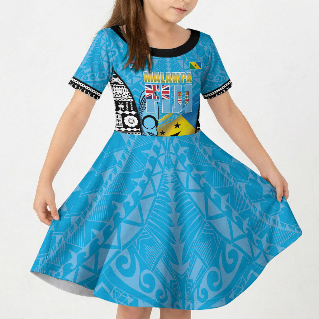 Personalised Malampa Fiji Day 2026 Kid Short Sleeve Dress Unique Style