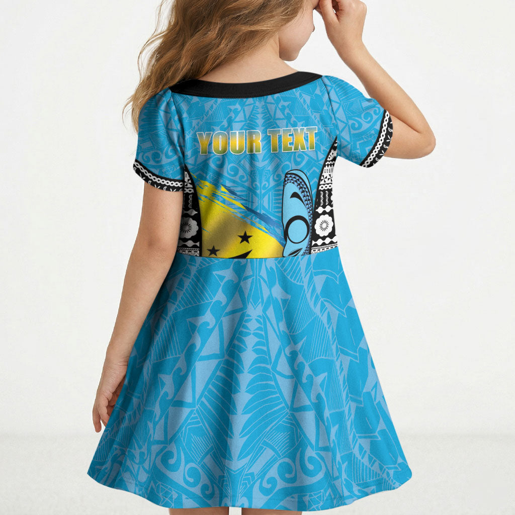 Personalised Malampa Fiji Day 2026 Kid Short Sleeve Dress Unique Style