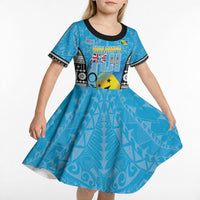 Personalised Malampa Fiji Day 2026 Kid Short Sleeve Dress Unique Style