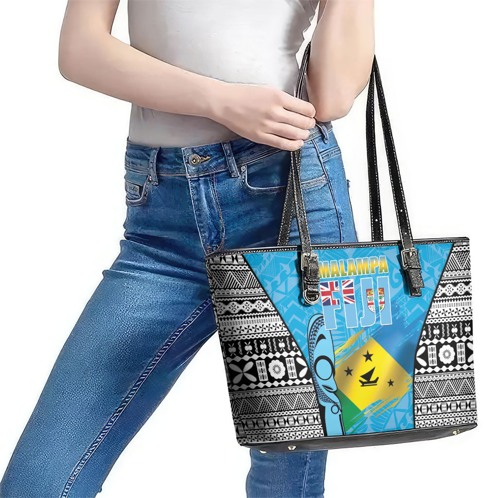 Malampa Fiji Day 2026 Leather Tote Bag Unique Style LT05 - Polynesian Pride