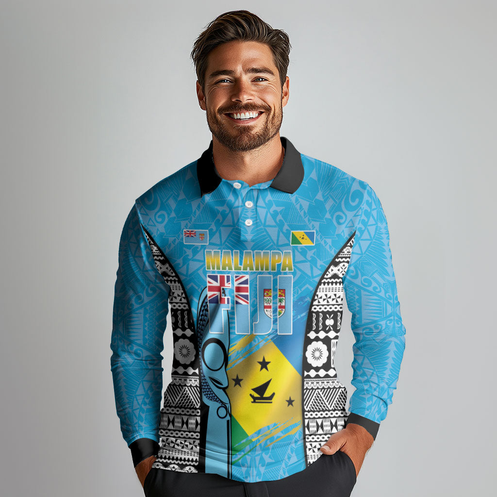 Personalised Malampa Fiji Day 2026 Long Sleeve Polo Shirt Unique Style