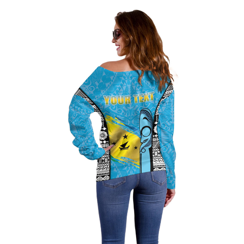 Personalised Malampa Fiji Day 2026 Off Shoulder Sweater Unique Style LT05 - Polynesian Pride